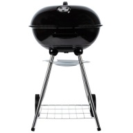 GRILL WĘGLOWY CURRON OGRODOWY Z POKRYWĄ DUŻY OKRĄGŁY POPIELNIK KÓŁKA PÓŁKA