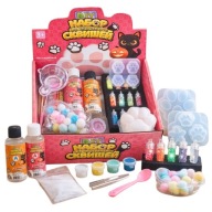 ZESTAW XXL DO ROBIENIA GNIOTKÓW KOCIA ŁAPA SQUISHY SLIME DIY DLA DZIECI