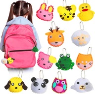 KREATYWNY ZESTAW DO SZYCIA DLA DZIECI WYSZYWANIA TWORZENIA BRELOCZKÓW 12SZT