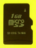 microSD 1 GB >> NO NAME >> Made in TAIWAN