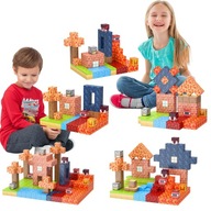 MAGNETYCZNE KLOCKI 100EL Dla Dzieci W Stylu Minecraft HIT