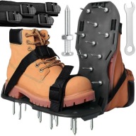 AERATOR DO TRAWNIKA BUTY Z KOLCAMI NAKŁADKI WERTYKULATOR RĘCZNY CZARNY