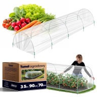 TUNEL FOLIOWY 3,5m x 90cm OGRODOWY SZKLARNIA OGRODOWA OSŁONA UPRAWA ROŚLIN
