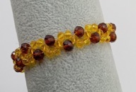 Bransoletka ze szklanych koralików, studniówka, walentynki