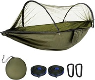 HAMAK KEMPINGOWY GLOSKIN 270x140cm 300kg BAWEŁNIANY PRZENOŚNY