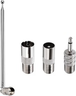 75cm 7-Sekcji Teleskopowa Antena Radiowa DAB, Antena Antenowa FM z Przewode