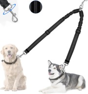 PODWÓJNA SMYCZ 2W1 DLA DWÓCH PSÓW DUŻEGO PSA PIES SPACER 360° ODBLASKOWA