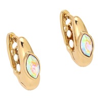 83696 KOLCZYKI 18K POZŁACANE 18/6 MM AB CRYSTAL Swarovski