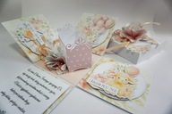 Exploding Box Chrzest Święty z łóżeczkiem 3D - Pamiątka prezent pudełko