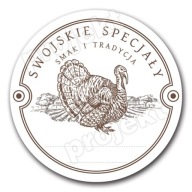 Naklejki na słoiki przetwory 24sz 5x5cm indyk