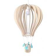 Lampa sufitowa duży BALON abażur drewniany do pokoju dziecka 3D KOLORY PL