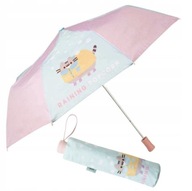 PARASOLKA SKŁADANA KOT PUSHEEN DLA DZIECI, DLA DZIEWCZYNKI, DAMSKI, DESZCZ