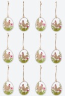 Zawieszki drewniane dekoracyjne ozdoby Wielkanocne kury KOGUT