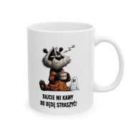 KUBEK HALLOWEEN DAJCIE MI KAWY BO BĘDĘ STRASZYĆ