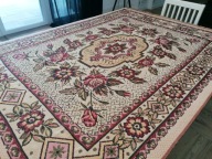 GOBELINOWA KAPA NARZUTA KILIM PIWONIE SECESYJNE RÓŻE 142 x 188 SZ