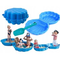 Piaskownica plastikowa 125 kg PIASKOWNICA PLASTIKOWA + ŁOPATKA + PRZYKRYCIE