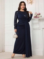 Hit !_NOWA luksusowa WYSMUKLAJĄCA sukienka maxi_bogate HAFTY cekinami_44/46