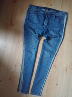 Opus Spodnie dżinsy lampasy rurki strecz 42