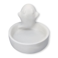 Świecznik TEALIGHT Duch Duszek Ozdoba na HALLOWEEN do Podgrzewacza Biały