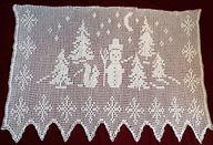 Zazdrostka firanka szydełkowa Pejzaż zimowy Rozmiar uniwersalny