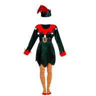 TUNIKA ELFA Z CZAPKĄ ROZM.UNIWERSALNY,ŚWIĘTA