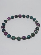 Bransoletka z zoisytu z zawartością rubinu ,srebro p.925