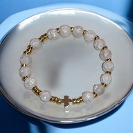 RÓŻANIEC W FORMIE BRANSOLETKI - KRYSZTAŁ LODOWY MAT