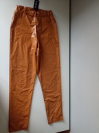 Śliczne markowe spodnie Lustre r.S/M brązowa elastyczna skajka