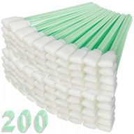 200x PATYCZKI BEZPYŁOWE DO CZYSZCZENIA GŁOWIC 130x25x15 mm GRUBA PRECYZYJNE