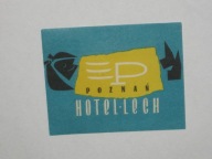 HOTEL LECH POZNAŃ naklejka z PRL