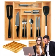 ORGANIZER DO SZUFLADY KUCHENNEJ NA SZTUĆCE BAMBUS