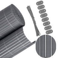 OSŁONA MATA MASKUJĄCA NA PŁOT BALKON OGRODZENIE TARAS SZARA PVC 120x500 CM