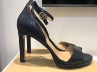 Buty Michael Kors 40 sandały na obcasie granatowe