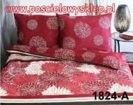 pościel z satyny 160x200 + 2x70x80 zamek S 1824 A bordo jedwabna D-pol