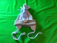 Polarowa, błękitno-szara czapka Sun z nausznikami