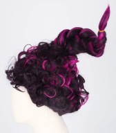 Peruka damska włosy długie fioletowe peruka dla kobiet czarownica