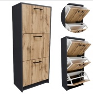 SZAFKA NA BUTY 3S GRAFIT-WOTAN REGAŁ NA OBUWIE KOMODA PRZEDPOKÓJ GARDEROBA