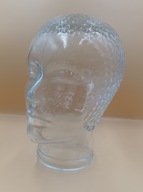 Szklana duża głowa naturalnych rozmiarów bardzo ładna - świetna 23 cm