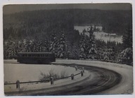 Wisła Głębce 1969r. szosa na Kubalonkę Autobus San o817