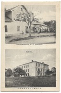 B43 Zebrzydowice Dom Towarowy P.E. Zdziebło oraz Szkoła Ciekawa pocztówka