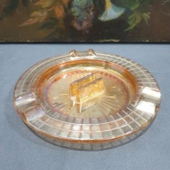 Szklana popielniczka iryzowana – szkło barwione, klasyczna forma