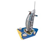 Puzzle 3D piankowe Hotel Burj al Arab kolekcja słynne budowle 33 el