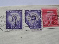 USA - dziurkowanie firmowe - na liście - Mi. 656 (+ 654 Cy ) kasowane OPIS