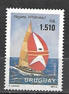 URUGWAJ -start do regat Whitbreat - jacht żaglowy 1991** Mi 1912 (1935)