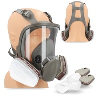 Maska Lakiernicza Pełna Ochronna Przeciwpyłowa Gazowa Zestaw Filtry Wkłady