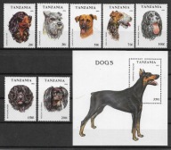 Tanzania xx M182 fauna psy MNH VF