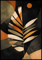 A2 PLAKAT OBRAZ, PLAKAT DO SYPIALNI SALONU, ABSTRAKCJA BOHO LIŚCIE PALMY