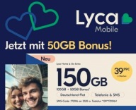 Lycamobile DE SIM Karte Internet Home GO Extra 150 GB