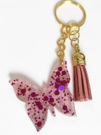 Piękny Brelok motyl żywicy epoksydowej breloczek handmade motylek prezent