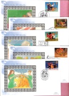 Anglia 1998 FDC 5kop+5dat. literatura, Tolkien, Norton, Carroll, JEDWAB